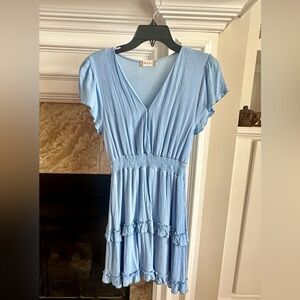 EUC Altar’d State Baby Blue Casual Pull On  Dress ~ Small